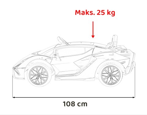 Lamborghini SIAN na akumulator dla dzieci Biały + Pilot + EVA + Wolny Start + Audio LED