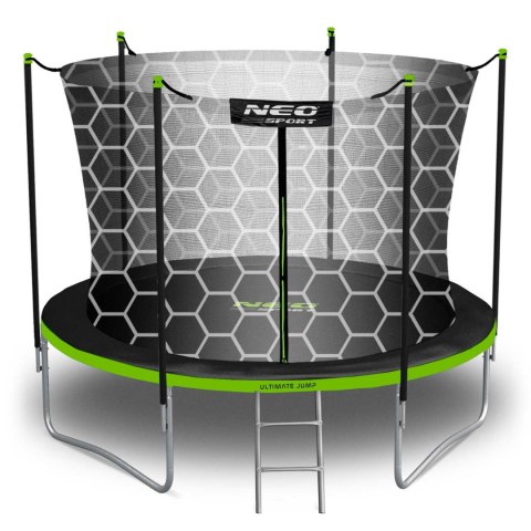 Trampolina ogrodowa 10ft/312cm z siatką wewnętrzną i drabinką Neo-Sport