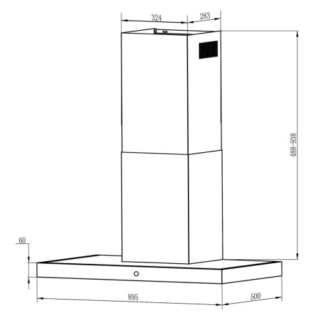 Okap kuchenny kominowy Berdsen BT-218 - 90 cm