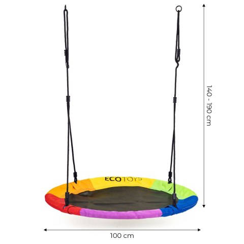 Huśtawka ogrodowa bocianie gniazdo 100cm kolorowa ECOTOYS