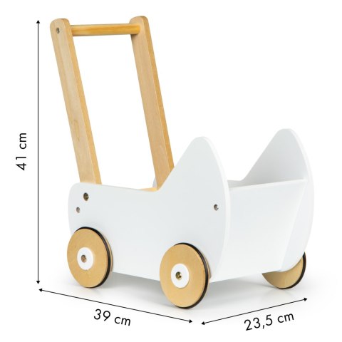 Drewniany Wózek dla Lalek Pchacz Chodzik ECOTOYS