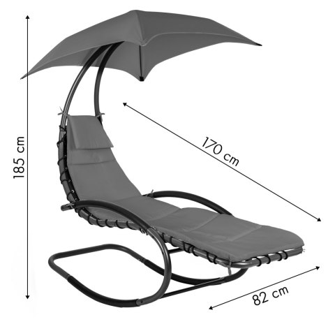 Fotel ogrodowy leżak leżanka bujana ogrodowa hamak