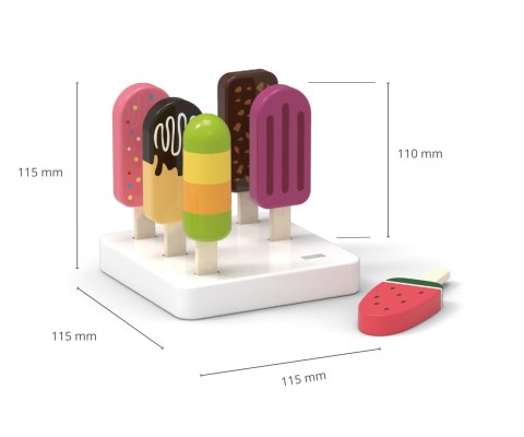 Viga 44528 Zestaw 6 drewnianych lodów na podstawce