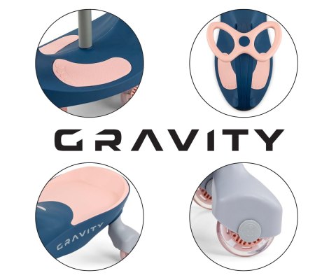 Jeździk Grawitacyjny Gravity Navy Pink Milly Mally