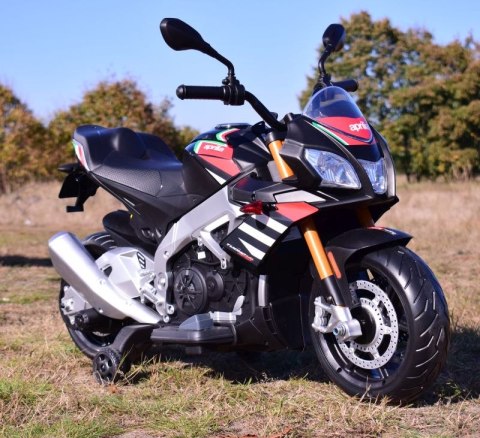 Motocykl Elektryczny APRILIA TUONO V4 – Miękkie Koła EVA, Silniki 45W, Światła LED