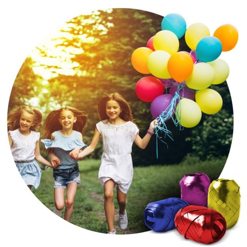 Zestaw Imprezowy Butla Z Helem Ricokids 0,20 m³ + 30 Balonów + Wstążka 40 m