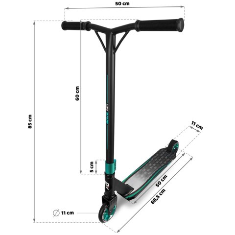 Hulajnoga wyczynowa SOKE PRO turkusowa