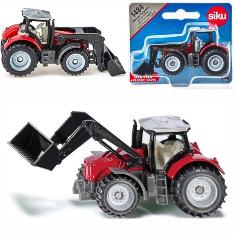 Siku Traktor Massey Ferguson z przednią ładowarką - metalowy model