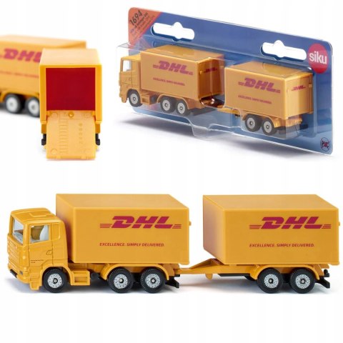 Siku ciężarówka przyczepą DHL kurier model metal skala S1694