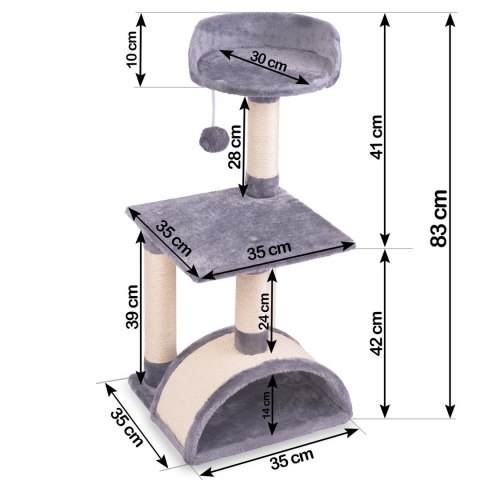 Drapak dla kota 83 cm Pethaus ciemno-szary