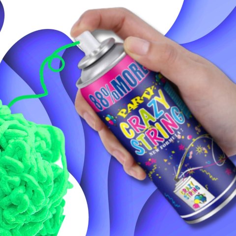 Serpentyna W Sprayu Neon Zielony – 250 ml Na Urodziny I Imprezę