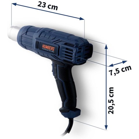 Opalarka Elektryczna HUMBERG HM-290 – 2000 W, 4 Dysze, Regulacja Temperatury