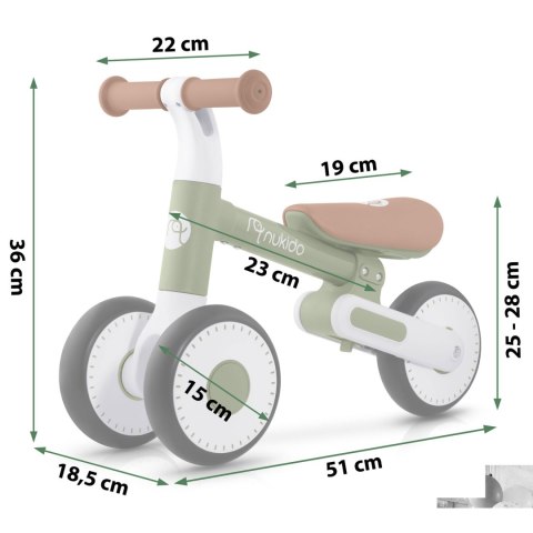 Pierwszy Rowerek Biegowy dla Dziecka – Trójkołowy Jeździk Nukido