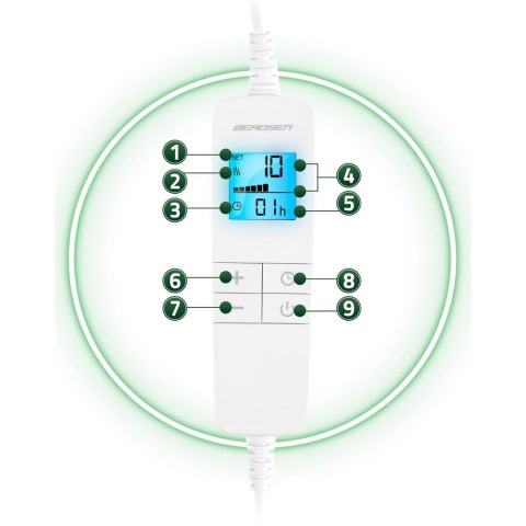 Koc Elektryczny Berdsen BD-962 + Timer 180 x 160 cm – Miękki, Gruby