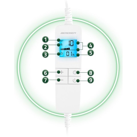 Koc Elektryczny Berdsen BD-963 + Timer 180 x 160 cm Gruby , Duży