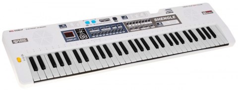 Biały Keyboard dla dzieci 5+ Mikrofon + Nagrywanie + Głośniki Stereo - model nr 008