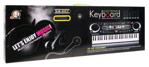 Srebrny Keyboard dla dzieci 5+ Mikrofon + Nagrywanie USB - model nr 824