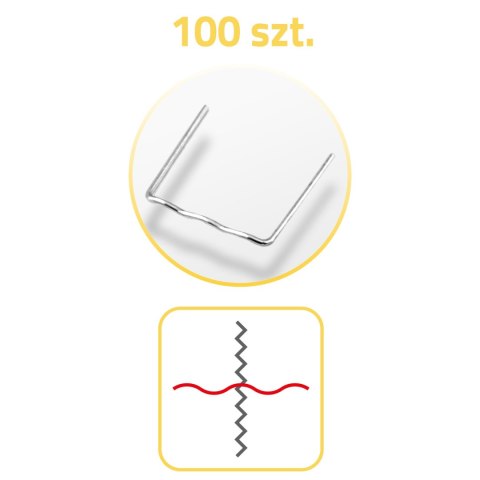 Zszywki Do Spawarki Do Plastiku Humberg – 100 Sztuk, Typ C 8 mm