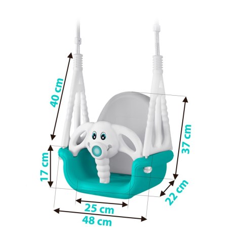 Huśtawka Kubełkowa 3w1 Ricokids Słonik – Wewnętrzna i Zewnętrzna