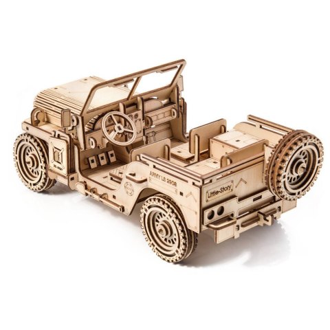 Little Story Drewniane Puzzle Model 3D - Pojazd Wojskowy Jeep