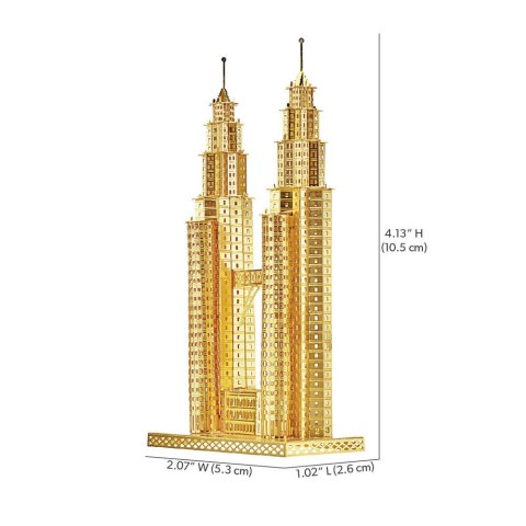 Piececool Puzzle Metalowe Model 3D - Wieże Petronas