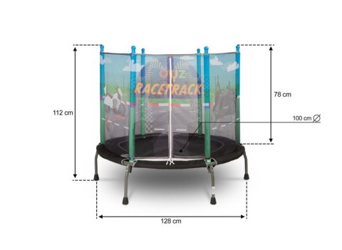 Trampolina  dla Dzieci z Siatką TOYZ 128 cm - Wyścigi