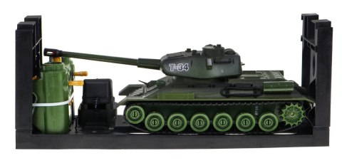 Zdalnie sterowane 2 czołgi T-34 vs Tiger dla dzieci 3+ Strzelające modele