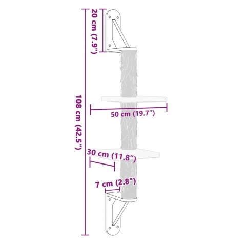 Drapak dla kota do montażu na ścianie 108 cm