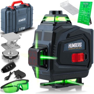 Humberg HM-170 Laser Krzyżowy 4D - Zasięg 40m, Zielony Laser+ Akcesoria