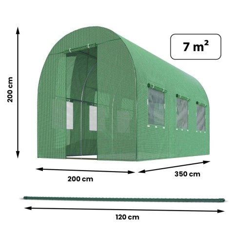 Tunel Foliowy Ogrodowy Plonos 2 x 3,5 m (7m2) - Szklarnia