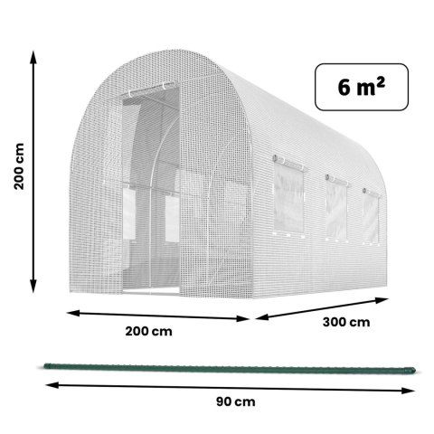 Tunel Foliowy Ogrodowy Plonos 2 x 3 m (6m2) - Szklarnia