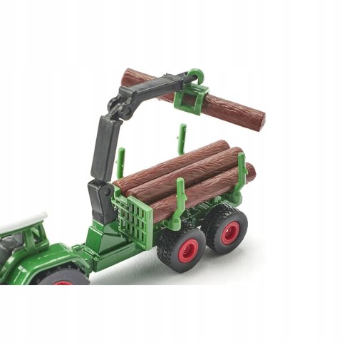 Siku Farmer Traktor z leśną przyczepą metal model S1645