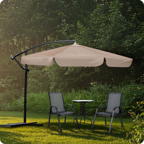 Parasol Ogrodowy z pokrowcem Plonos 350 cm 6 segmentowy Regulowany