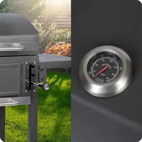 Duży Grill węglowy BBQChef Berdsen BD-892 - Żeliwny Ruszt, Termometr