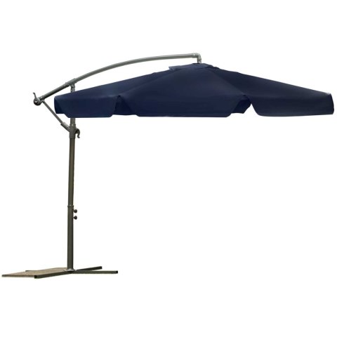 Parasol ogrodowy składany 8 segmentów granatowy 350cm