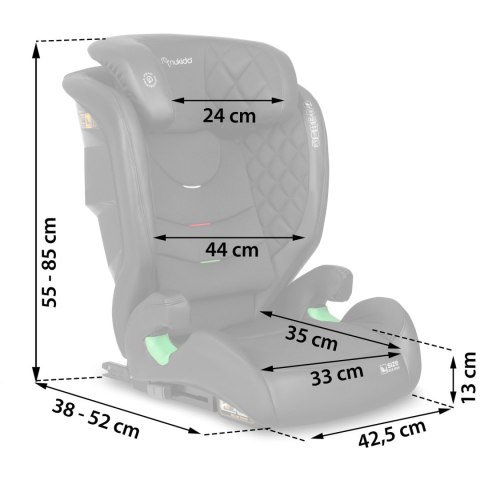 Fotelik samochodowy Nukido Louis ISOFIX i-Size (15-36 kg)