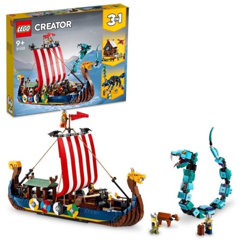 LEGO Creator Statek wikingów i wąż z Midgardu 31132