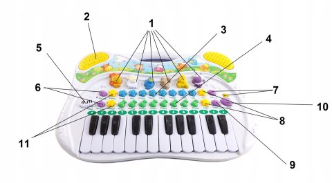 Organy Pianinko dla Dzieci Farma Nagrywanie