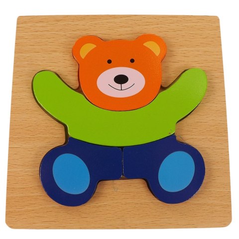 Puzzle drewniane edukacyjne klocki dla dzieci 15-15M