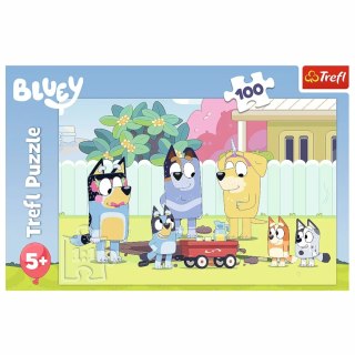 Puzzle Bluey Trefl 100 el. Wesoły świat Bluey 16471