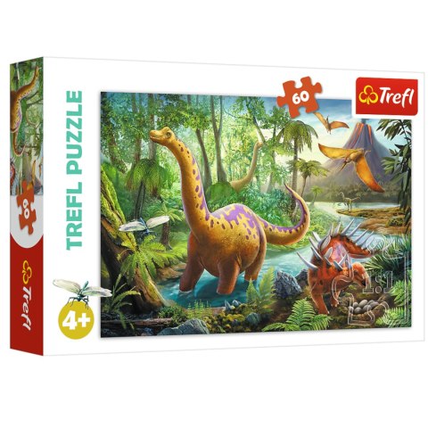 Puzzle Trefl dinozaury 60 el. Wędrówka dinozaurów 17319