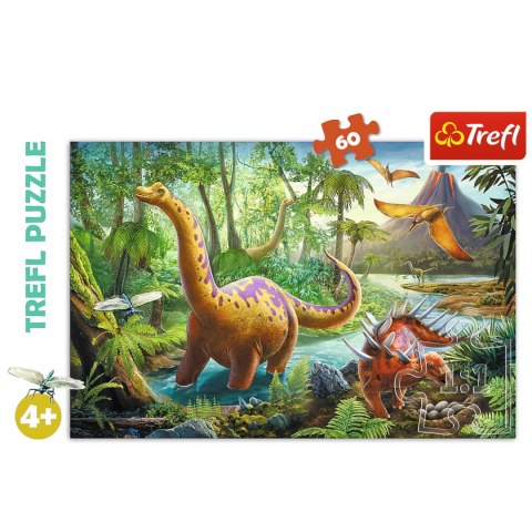 Puzzle Trefl dinozaury 60 el. Wędrówka dinozaurów 17319