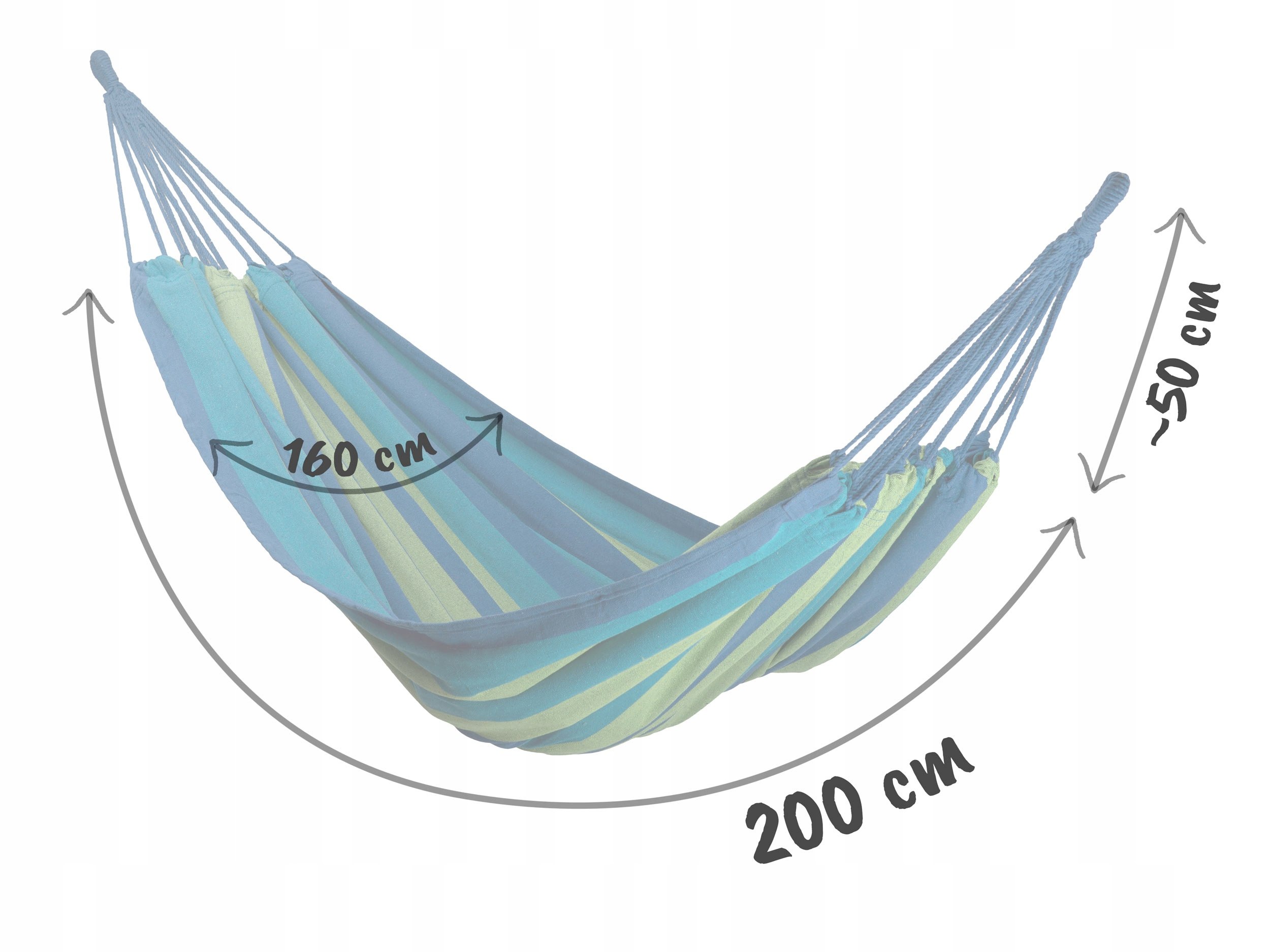HAMAK BUJAK OGRODOWY DUŻY 200x160cm HUŚTAWKA Rodzaj hamak bez drążka