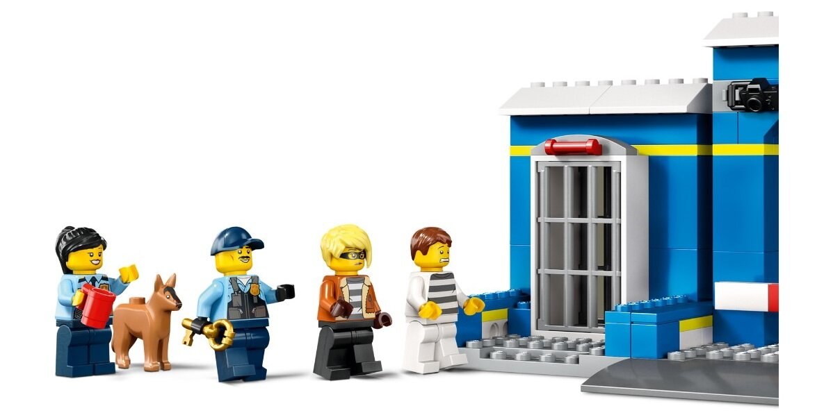 LEGO City Posterunek policji – pościg 60370 dziecko kreatywność zabawa nauka rozwój klocki figurki minifigurki jakość tradycja konstrukcja nauka wyobraźnia role jakość bezpieczeństwo wyobraźnia budowanie pasja hobby funkcje biuro więzenie złodziej ucieczka instrukcje radiowóz motocykl