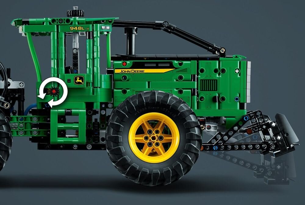 LEGO Technic Ciągnik zrywkowy John Deere 948L-II 42157 klocki elementy zabawa łączenie figurki akcesoria figurka zestaw