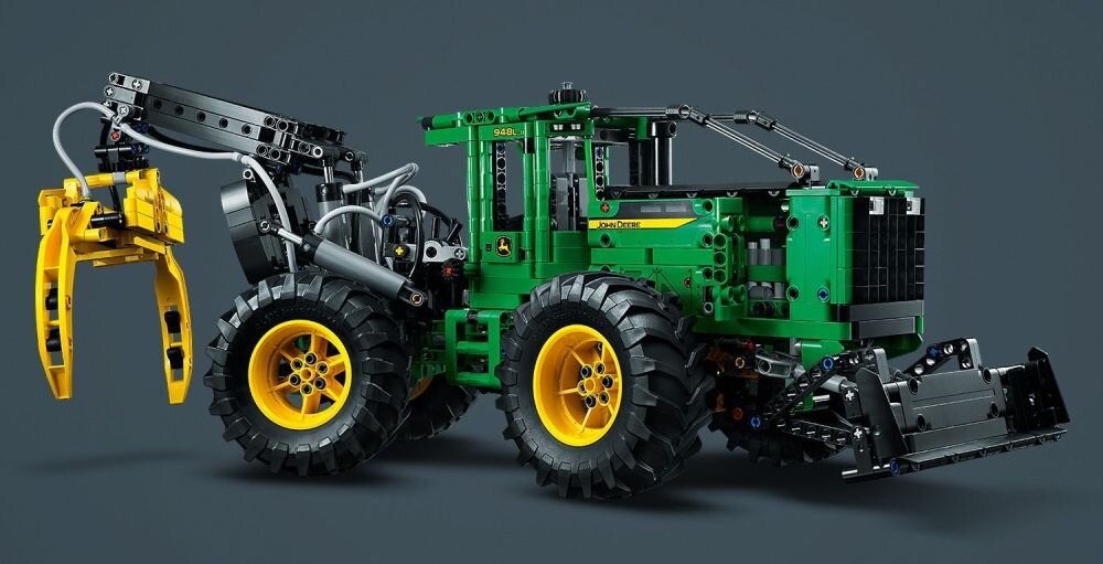 LEGO Technic Ciągnik zrywkowy John Deere 948L-II 42157 klocki elementy zabawa łączenie figurki akcesoria figurka zestaw